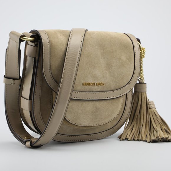 Michael Kors Dunn Medium Suede Saddlebag - Picture 4 of 4